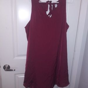 Old Navy Burgundy Dress Size XL Tie back Like New